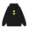 Retro Lemon Print Hoodie – Black