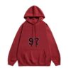 Baseball-Style Hoodie — Red
