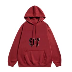 Baseball-Style Hoodie — Red