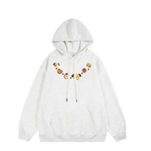 Chic & Stylish Printed Hoodie — Heather Gray