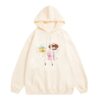 Cute Cartoon "Dopamine" Hoodie — Apricot