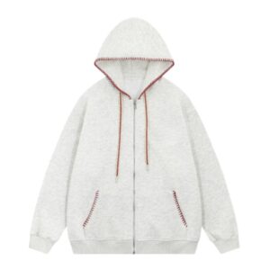 Classic Athletic-Style Hoodie — Light Gray