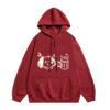 Stylish & Chic Printed Hoodie — Red